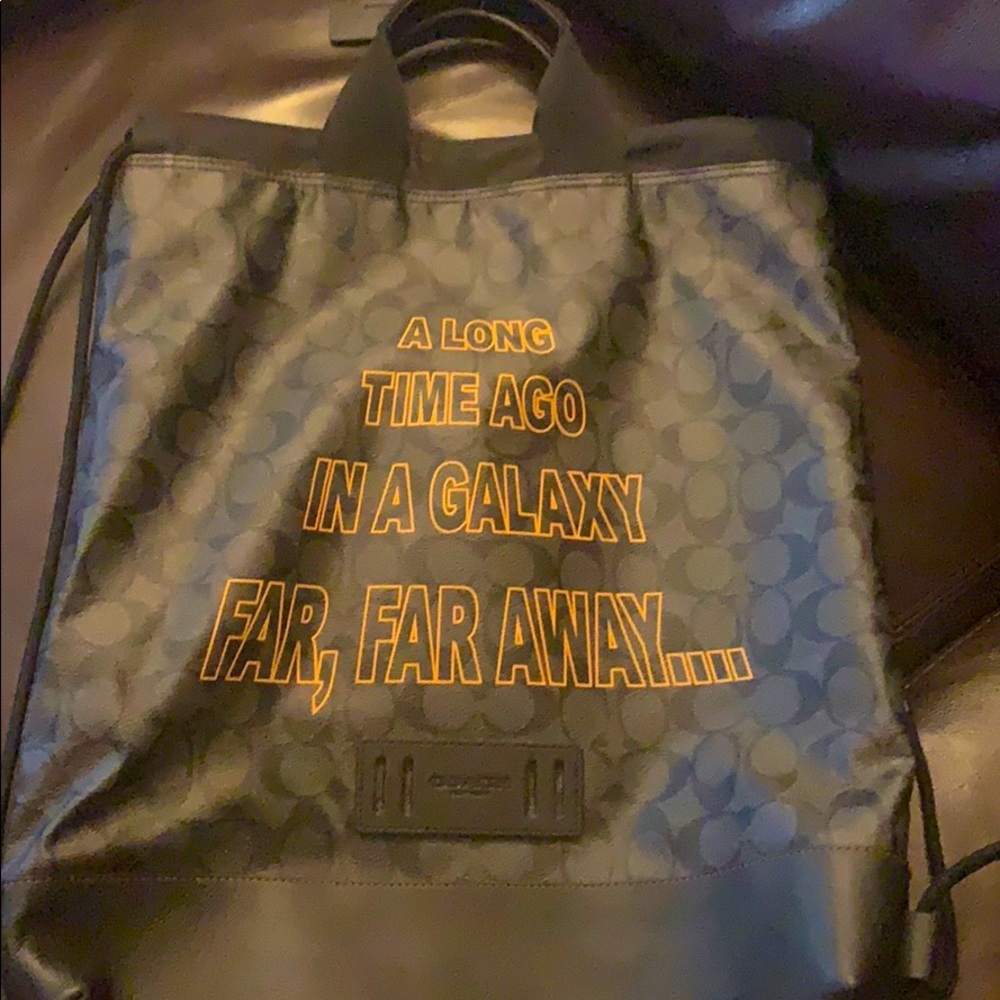 Hardly used Coach with Star Wars emblem large bag